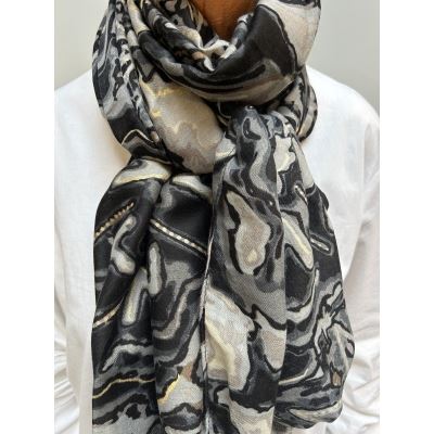 THREE M TØRKLÆDE, SCARVES 24I148, BLACK